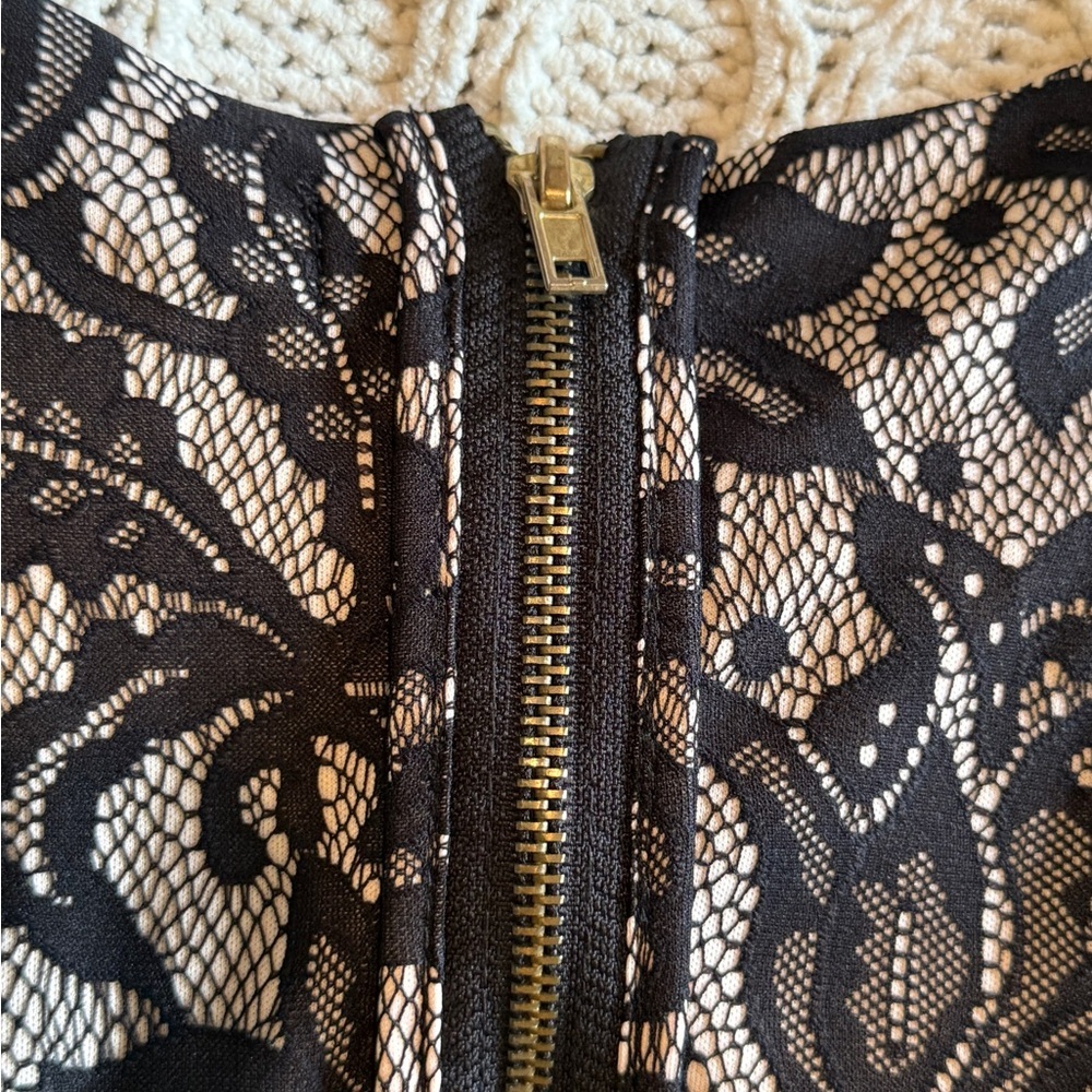 HEART SOUL SIZE M Elegant Black and cream Mini dress - Picture 5 of 11